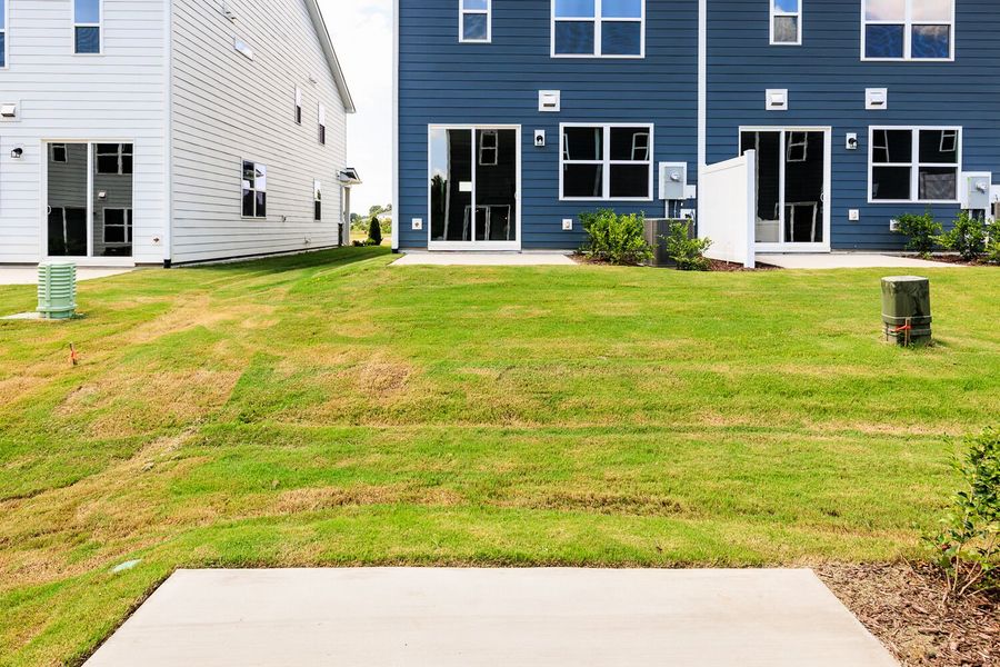 Exterior details and patio area of a home in Vaughan Farms, Angier (Image 3).