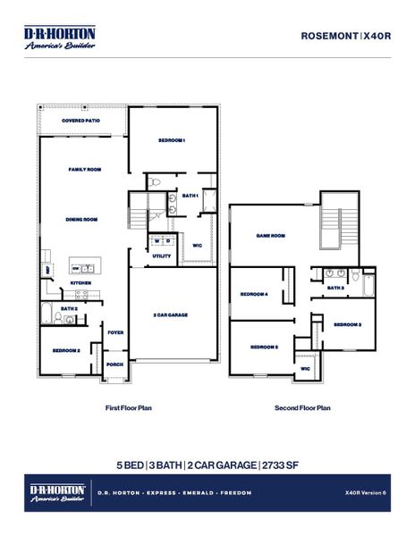 2D floor plan layout of this home in Maple Woods, Hockley, TX (Image 5).