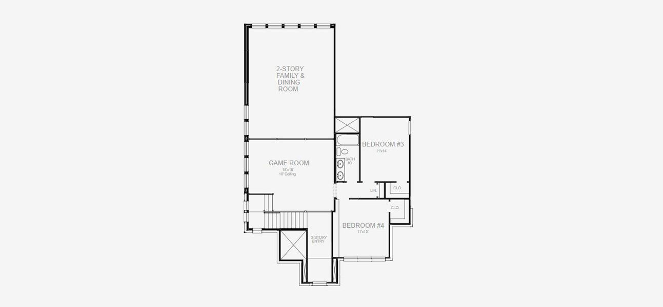 2D floor plan layout of this home in Mosaic 50', Celina, TX (Image 3).