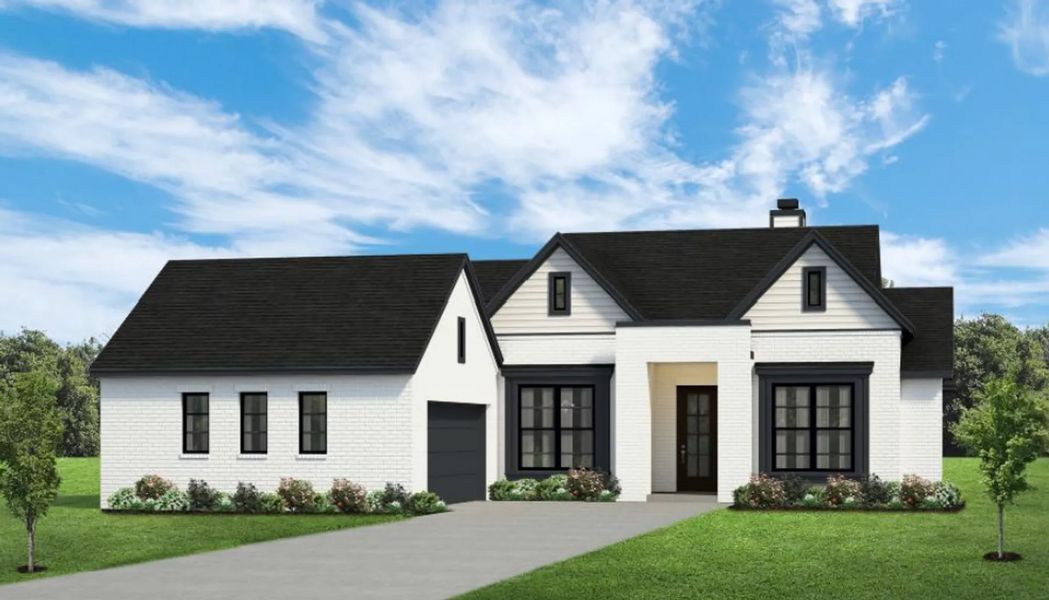 Representative exterior photo of a completed home built from the The Trinity by Elmwood Custom Homes in Matthews Farm, Venus, TX (Image 2). Representative exterior photo of a completed home built from the The Trinity by Elmwood Custom Homes in Matthews Farm, Venus, TX (Image 2).