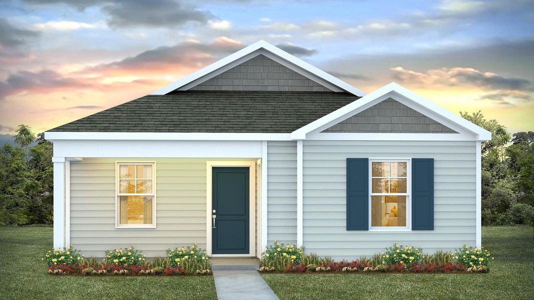 Representative exterior photo of a completed home built from the Perry by D.R. Horton in The Park at Wilkinson, Orangeburg, SC (Image 2).