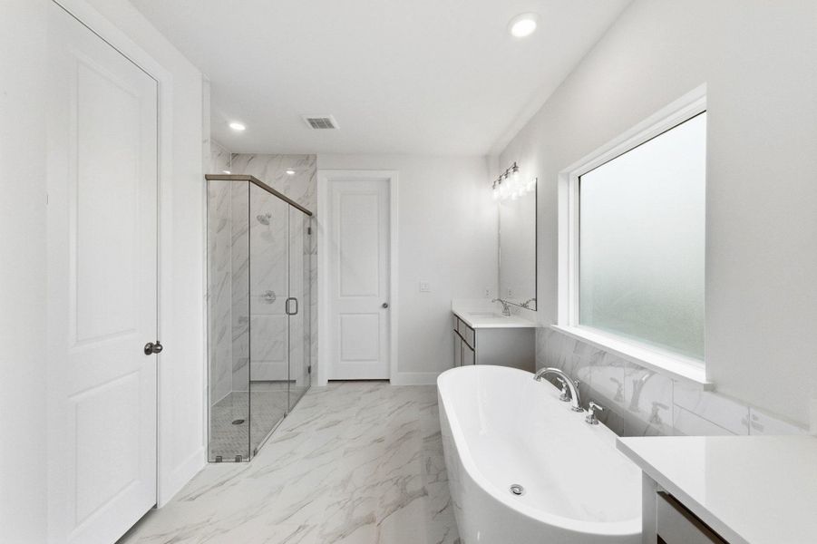 Furnished interior view inside a new home in The Colony, Bastrop (Image 10).