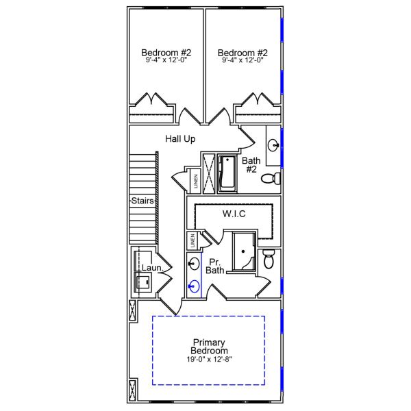 2D floor plan layout of this home in Sloan Station, Charlotte, NC (Image 3).