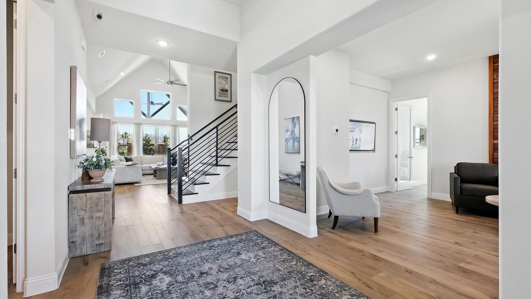 Representative furnished interior of a home built from the Princeton by DRB Homes in Green Meadows Classic, Celina (Image 5).