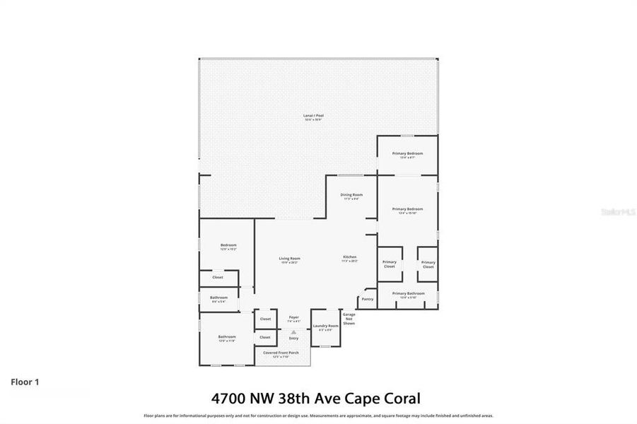 2D floor plan layout of this home in , Cape Coral, FL (Image 5).