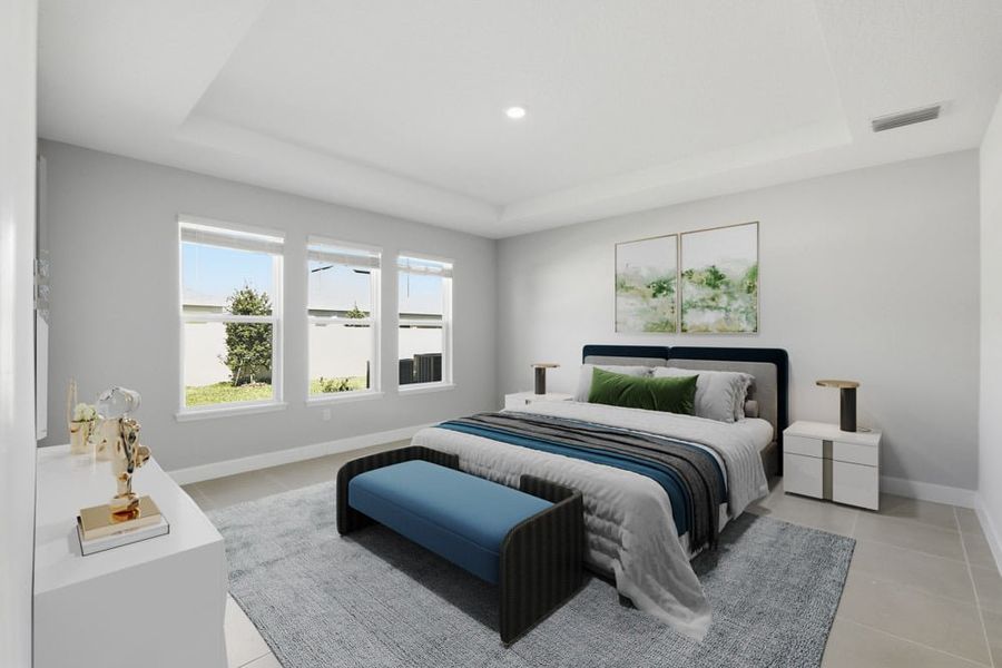 Representative furnished interior of a home built from the Cumberland by Taylor Morrison in Harvest at Ovation, Winter Garden (Image 18).