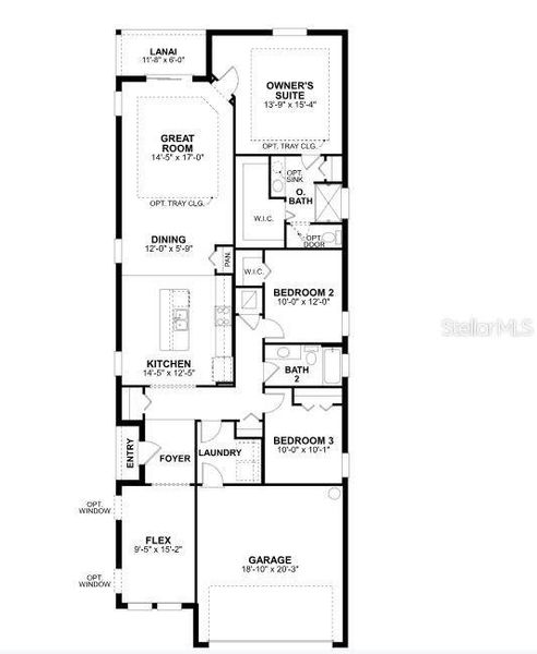 2D floor plan layout of this home in The Hammocks at West Port, Port Charlotte, FL (Image 2). 2D floor plan layout of this home in The Hammocks at West Port, Port Charlotte, FL (Image 2).