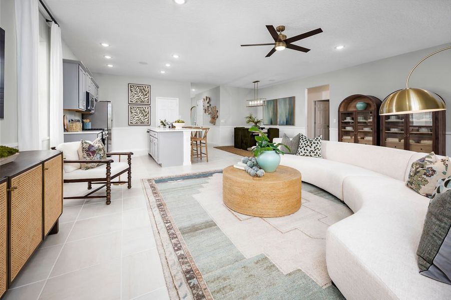 Representative furnished interior of a home built from the Luna by Risewell Homes in Watermark, Cocoa (Image 6).