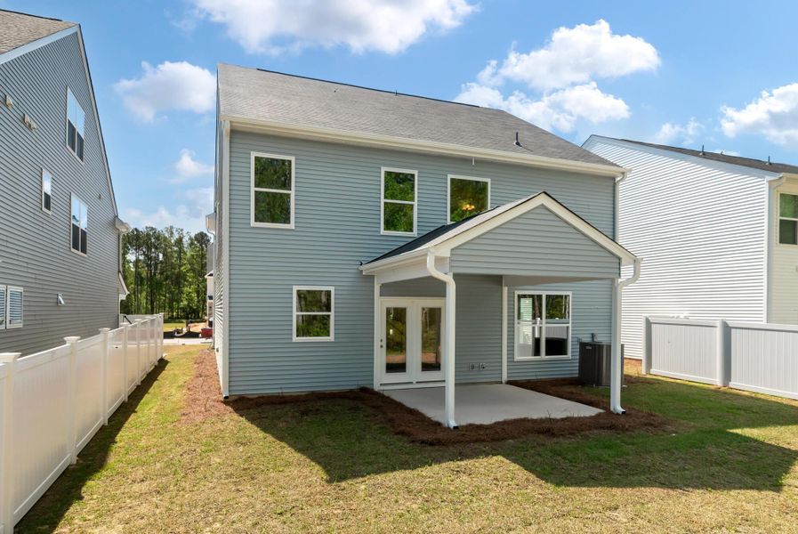 Exterior details and patio area of a home in Parker's Preserve, Ridgeville (Image 24).