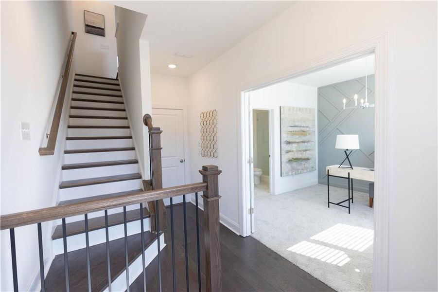 Furnished interior view inside a new home in Palisades Townhomes, Cumming (Image 10).