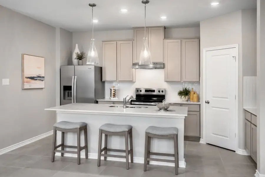 Representative furnished interior of a home built from the 1605 by KB Home in Espino, San Antonio (Image 4).