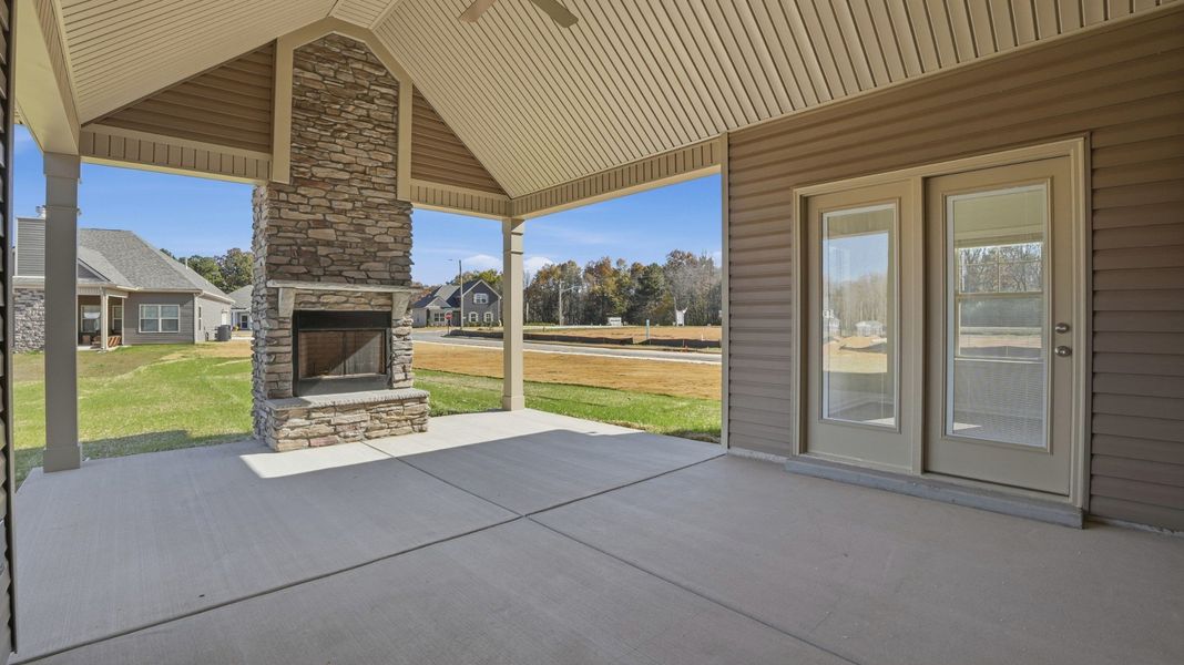 covered back porch with wood burning fireplace covered back porch with wood burning fireplace