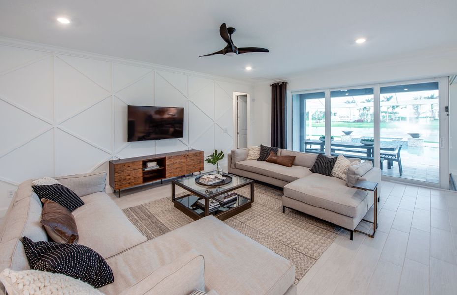 Furnished interior view inside a new home in Del Webb Tradition, Port St. Lucie (Image 11). Furnished interior view inside a new home in Del Webb Tradition, Port St. Lucie (Image 11).