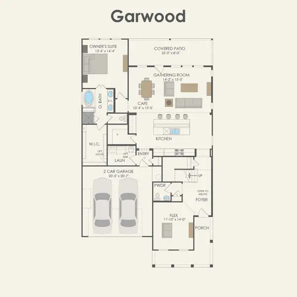 2D floor plan layout for the Garwood by Pulte Homes in Blue Creek Trails, Richmond, TX (Image 4). 2D floor plan layout for the Garwood by Pulte Homes in Blue Creek Trails, Richmond, TX (Image 4).