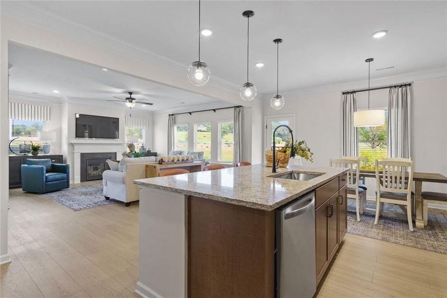 Furnished interior view inside a new home in Oakmont, Dallas (Image 17).