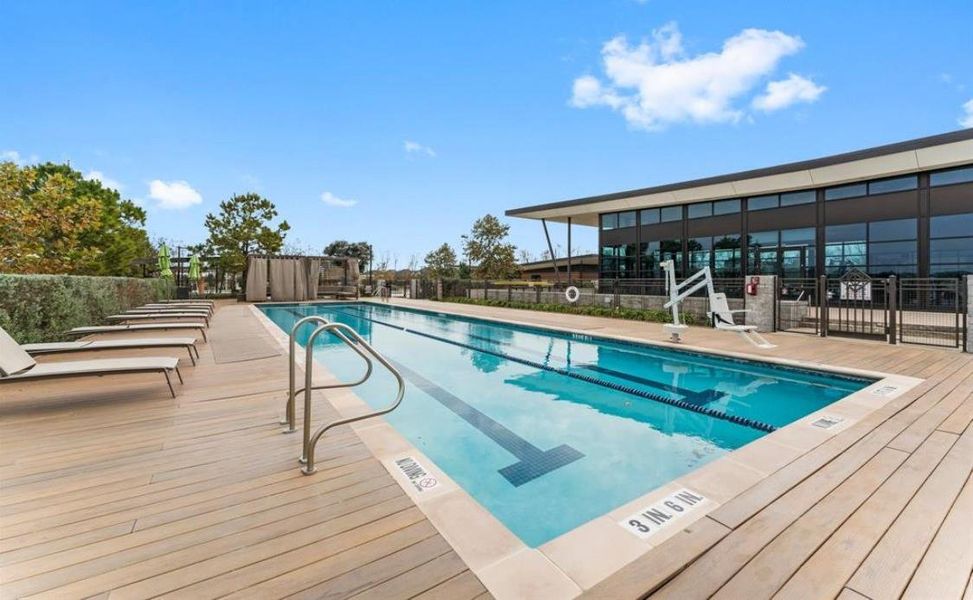 Dedicated lap pool perfect for exercise and relaxing poolside afternoons.