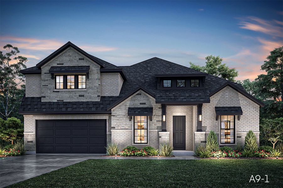 Representative exterior photo of a completed home built from the Richmond by John Houston Homes in BridgeWater - Phase 1, Midlothian, TX (Image 2).