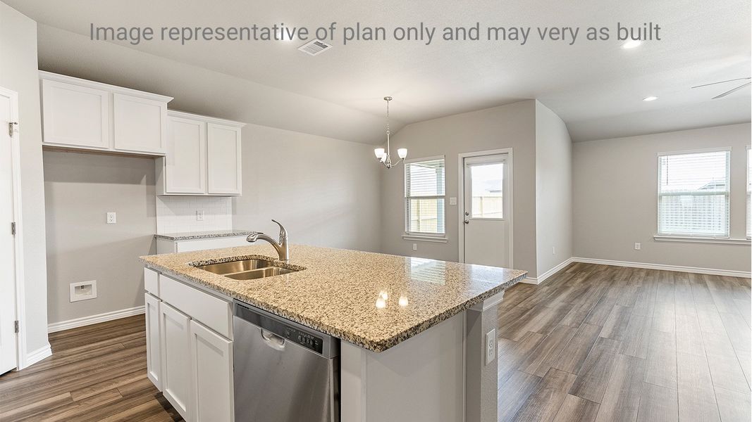 Furnished interior view inside a new home in King's Landing, Corpus Christi (Image 5).