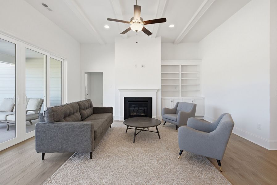 Furnished interior view inside a new home in Sidbury Landing, Wilmington (Image 17).