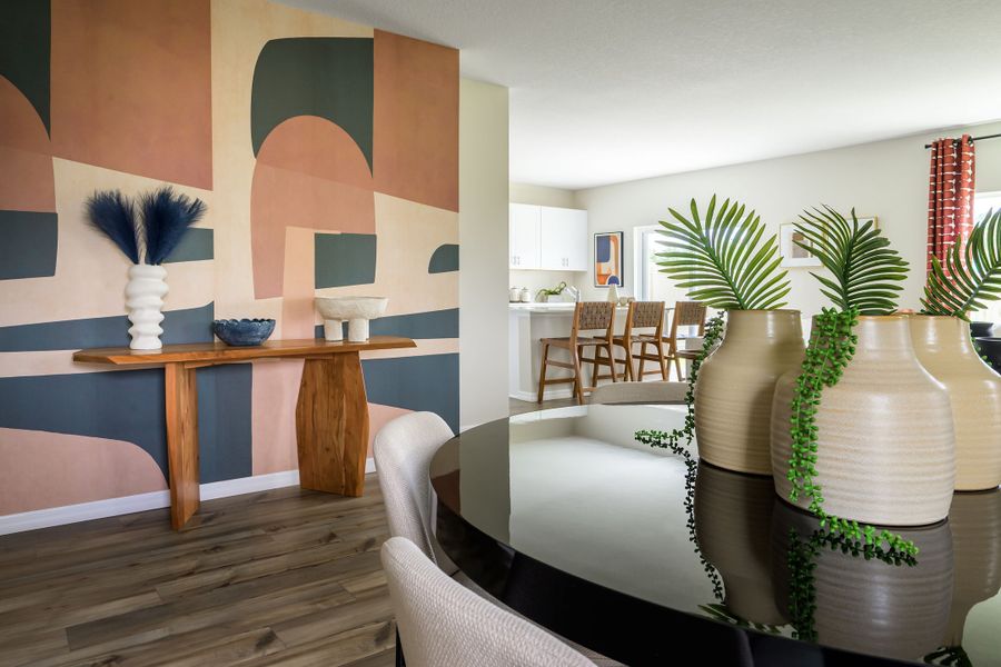 Representative furnished interior of a home built from the Indigo by Casa Fresca Homes in Crosswinds, Haines City (Image 11).