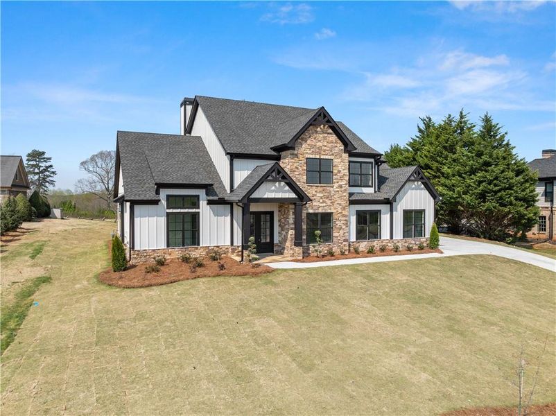 Front exterior of a new home in , Dawsonville, GA, highlighting curb appeal (Image 28).