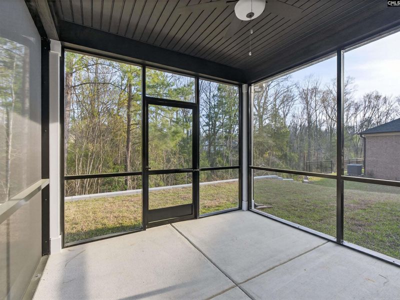 Exterior details and patio area of a home in Collins Cove, Chapin (Image 33).