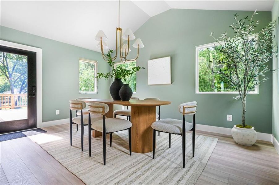 Furnished interior view inside a new home in , Alpharetta (Image 60).