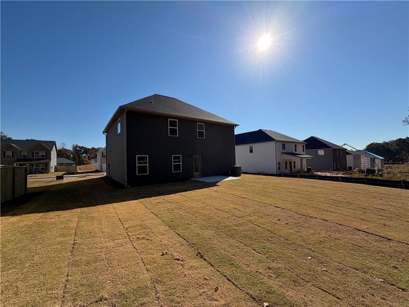Exterior details and patio area of a home in River Walk Farm, Covington (Image 2). Exterior details and patio area of a home in River Walk Farm, Covington (Image 2).