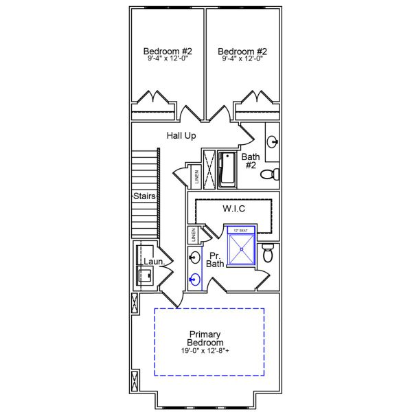 2D floor plan layout of this home in Nichols Landing, Charlotte, NC (Image 3).