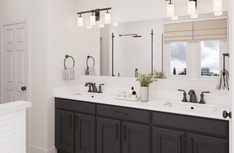 Representative furnished interior of a home built from the Conroe by Beazer Homes in Waterbend, Euless (Image 5).