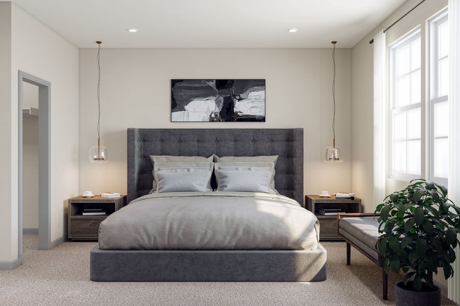 Representative furnished interior of a home built from the M by Tri Pointe Homes in Candelas Townhomes, Arvada (Image 19).