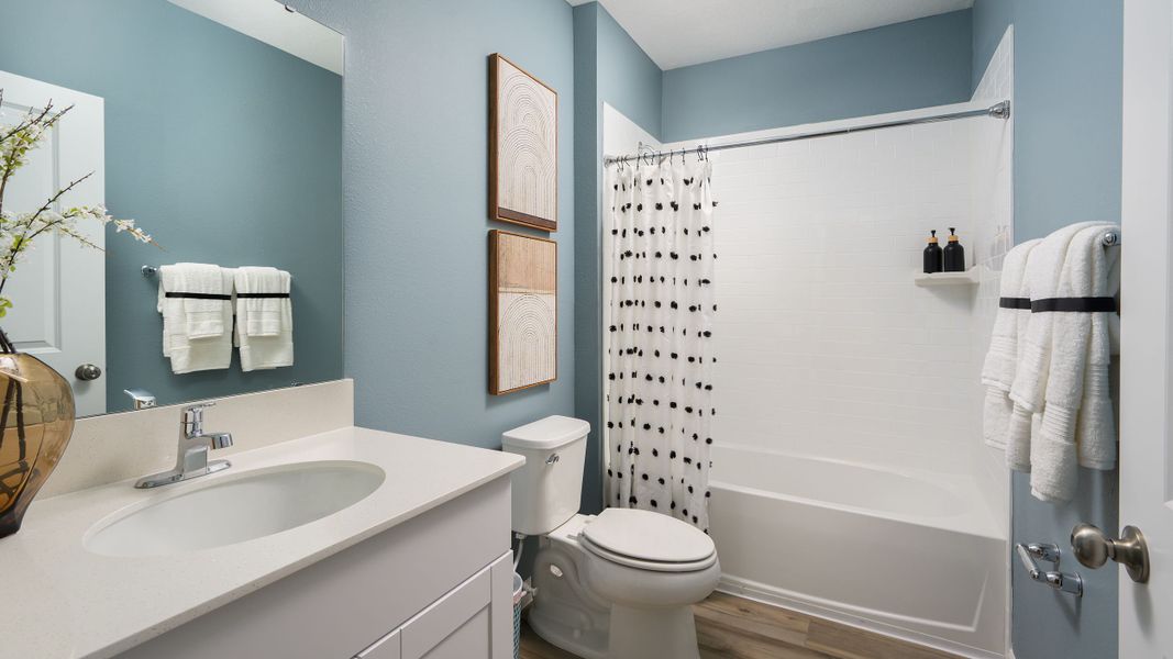 Representative furnished interior of a home built from the Indigo by Casa Fresca Homes in Crosswinds, Haines City (Image 18).