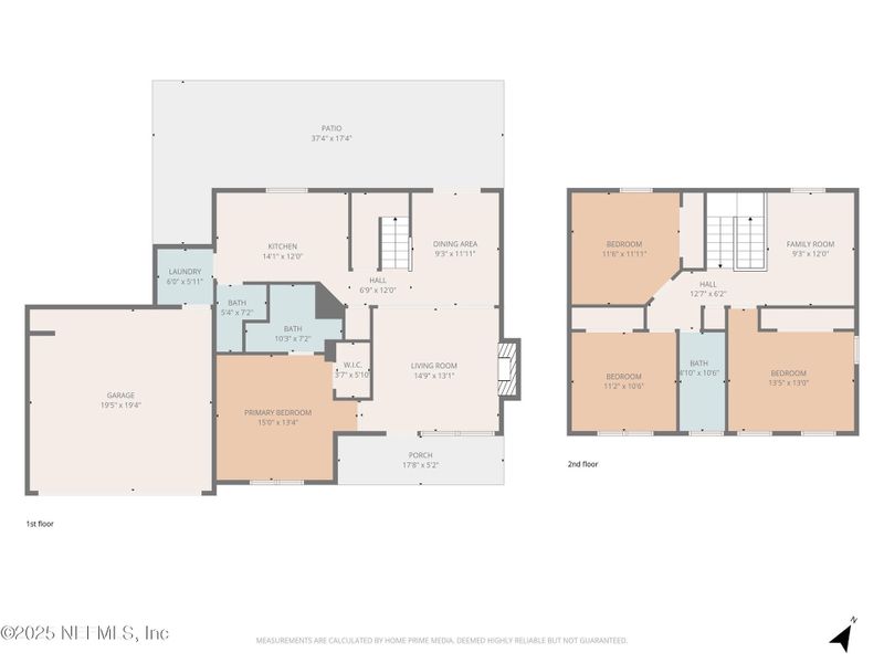2D floor plan layout of this home in , Jacksonville, FL (Image 7).