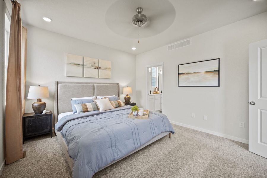 Furnished interior view inside a new home in Ridge at Lorson Ranch, Colorado Springs (Image 23).