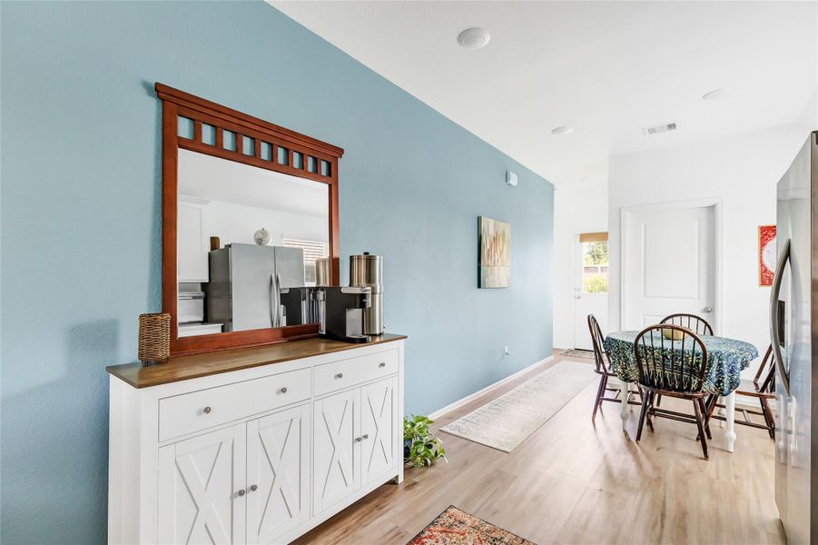 Dining view from the kitchen.