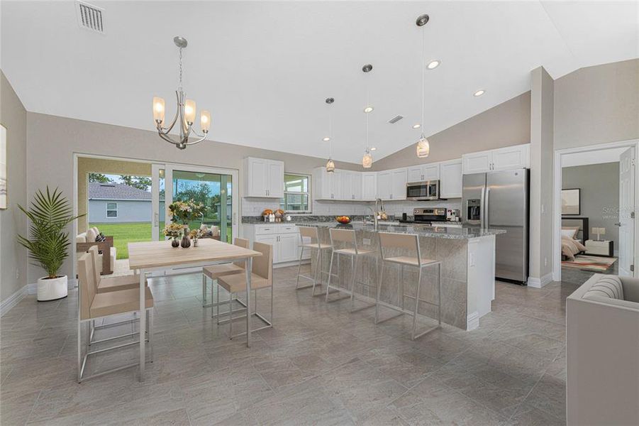 Virtually staged. In this home, the kitchen is on the opposite side Virtually staged. In this home, the kitchen is on the opposite side