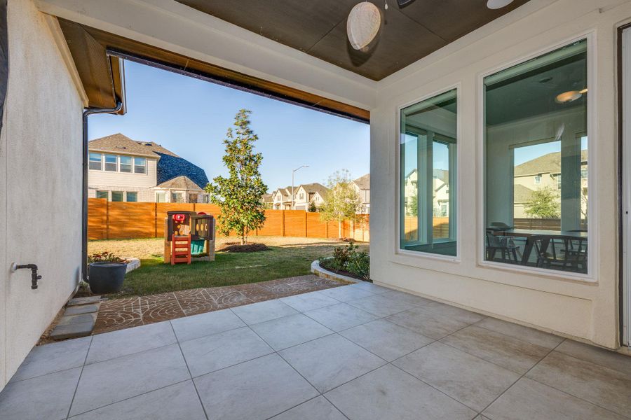 Exterior details and patio area of a home in , Leander (Image 3).
