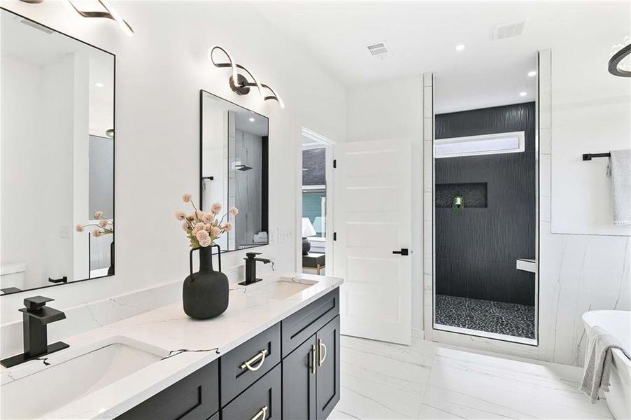 Furnished interior view inside a new home in , Atlanta (Image 3).