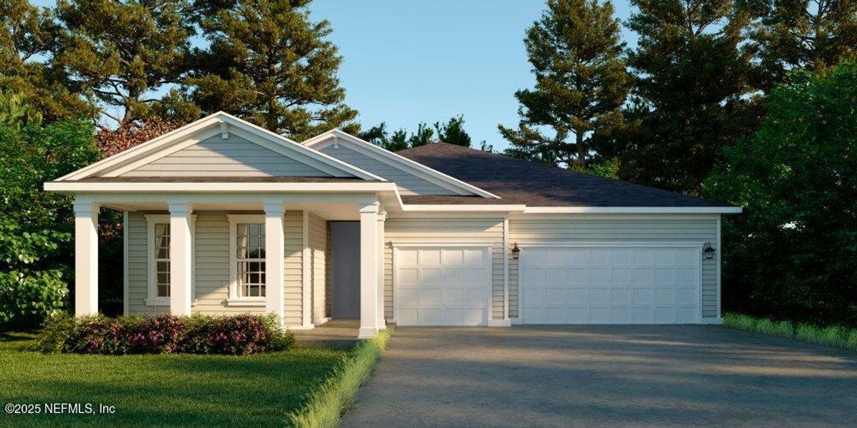 Front exterior of a new home in , St. Augustine, FL, highlighting curb appeal (Image 1).