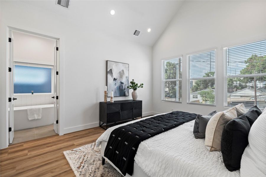 The primary suite boasts a luxurious ensuite bath, designed for ultimate comfort and relaxation — your personal spa experience just steps from your bedroom.