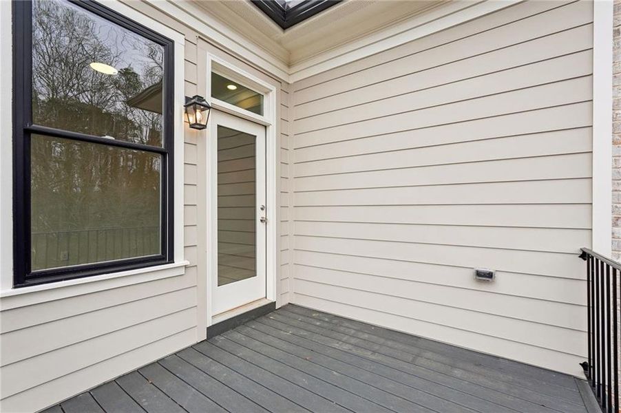 Exterior details and patio area of a home in Byers Park, Alpharetta (Image 28).