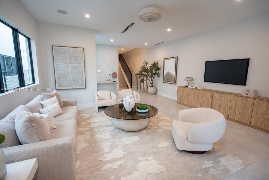 Furnished interior view inside a new home in , Miami (Image 11).