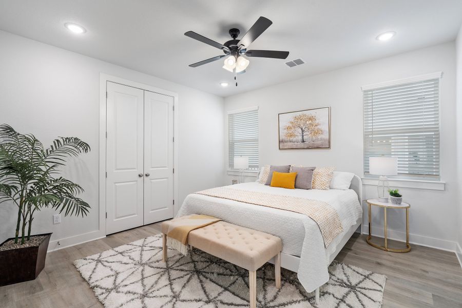 Furnished interior view inside a new home in Foxfield, Austin (Image 11). Furnished interior view inside a new home in Foxfield, Austin (Image 11).