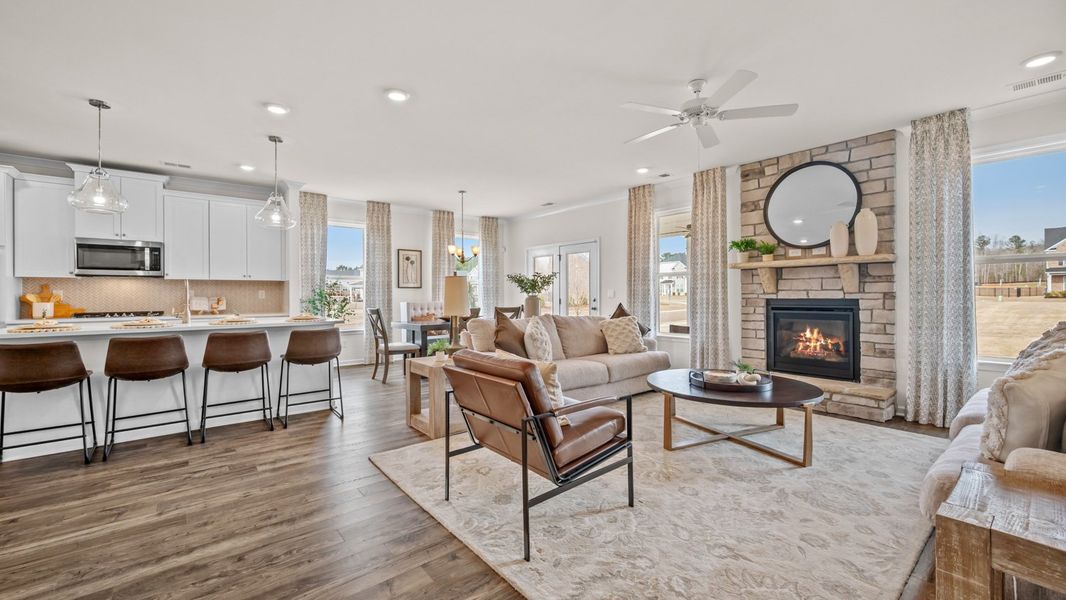 Representative furnished interior of a home built from the Hampshire by D.R. Horton in Westland, Bogart (Image 13).