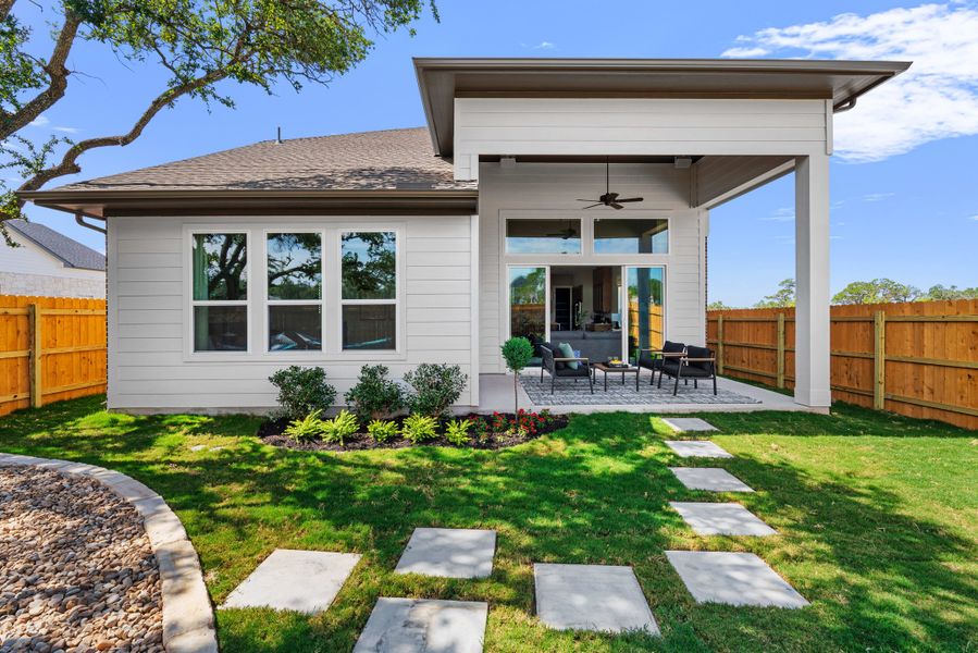 Exterior details and patio area of a home in Heritage, Dripping Springs (Image 22). Exterior details and patio area of a home in Heritage, Dripping Springs (Image 22).