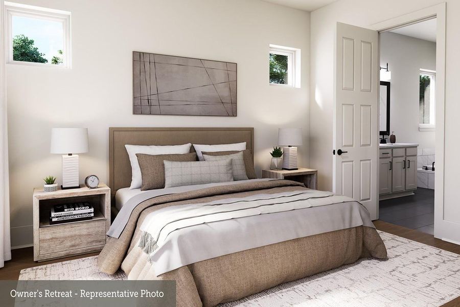 Furnished interior view inside a new home in The Highlands - Grove Collection, Porter (Image 8).