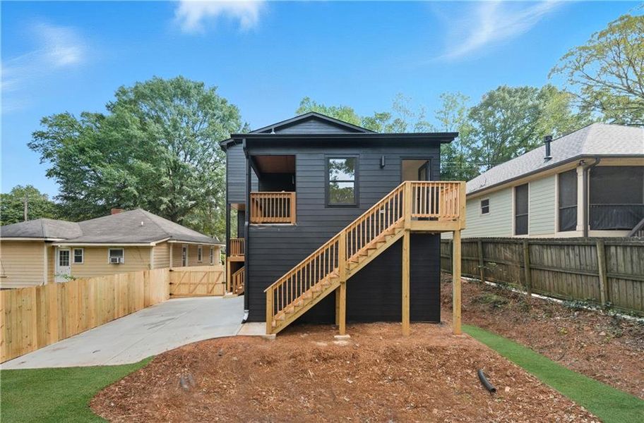 Exterior details and patio area of a home in , Atlanta (Image 24). Exterior details and patio area of a home in , Atlanta (Image 24).