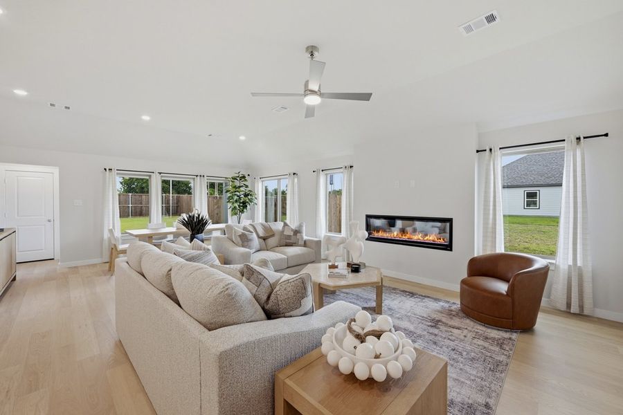Representative furnished interior of a home built from the The Albany by Lillian Custom Homes in Tabor Ranch, Ponder (Image 11).