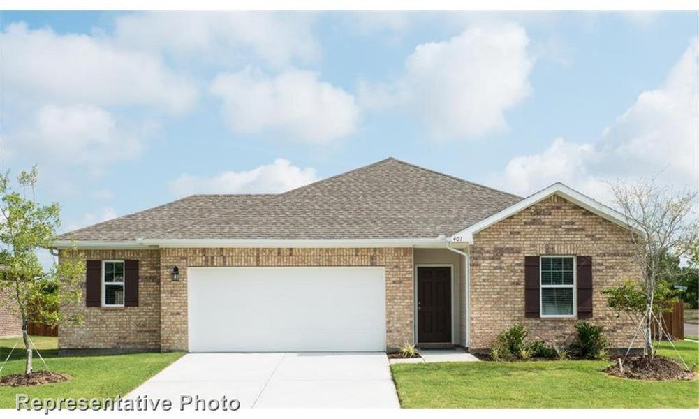 Front exterior of a new home in Noble Ridge, Howe, TX, highlighting curb appeal (Image 21).
