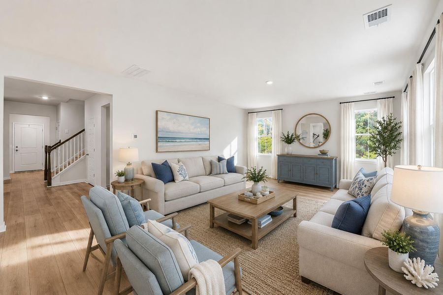 Furnished interior view inside a new home in Limehouse Village: Arbor Series, Summerville (Image 12).